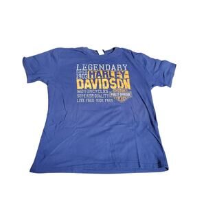 Harley-Davidson Paradise Tigard Oregon 2014 Mens XL Blue Motorcycle T-Shirt